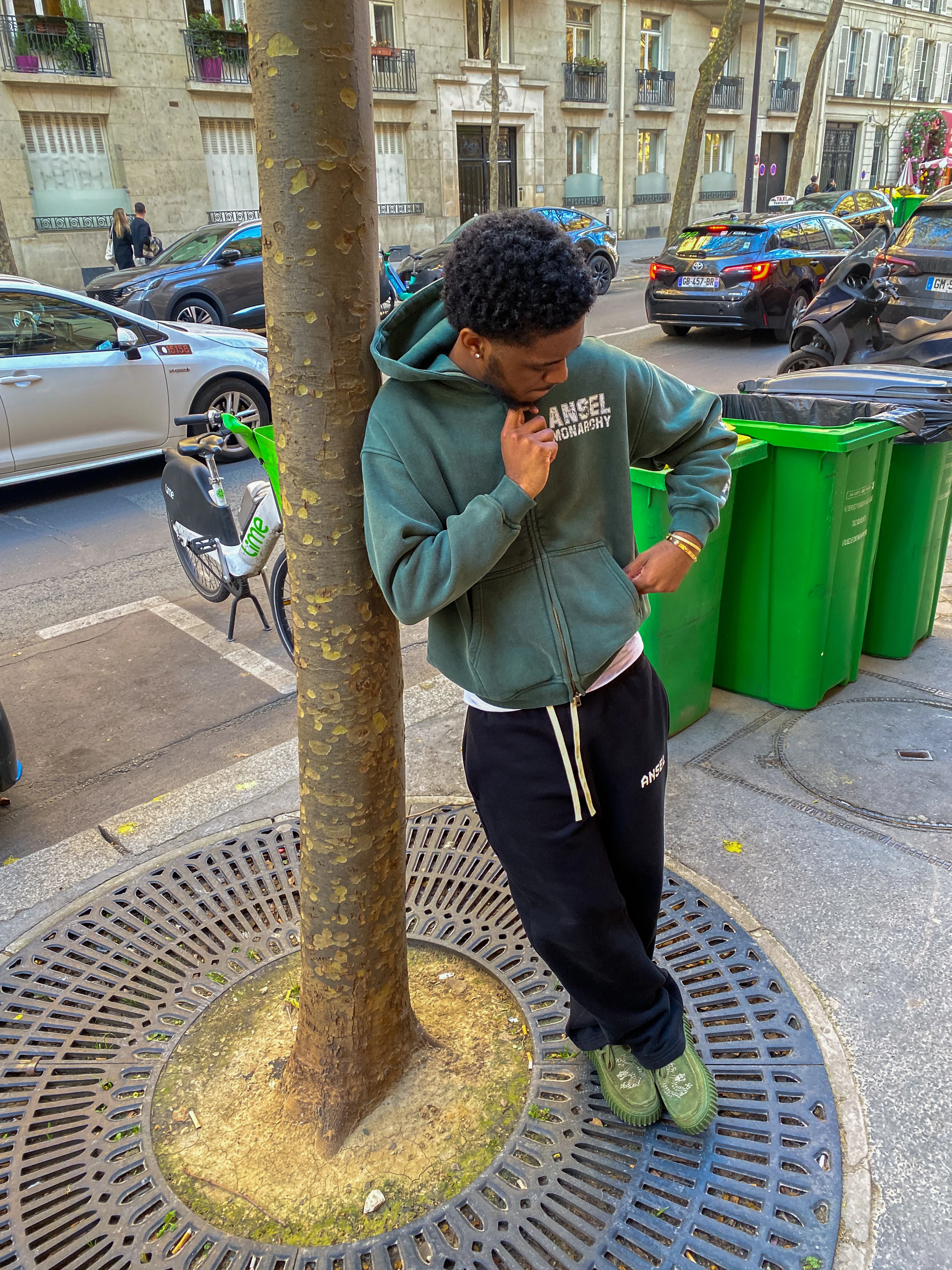 ANSEL MEMBERS ZIPUP HOODIE (GREEN) - Image 3